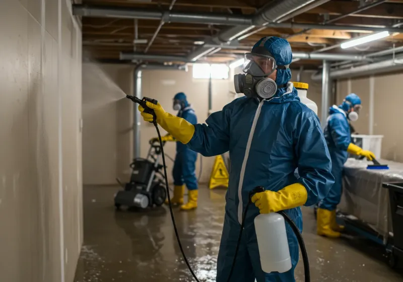 Basement Sanitization and Antimicrobial Treatment process in Piscataquis County, ME