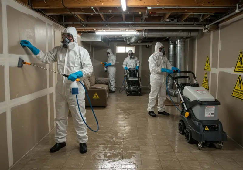 Basement Moisture Removal and Structural Drying process in Piscataquis County, ME